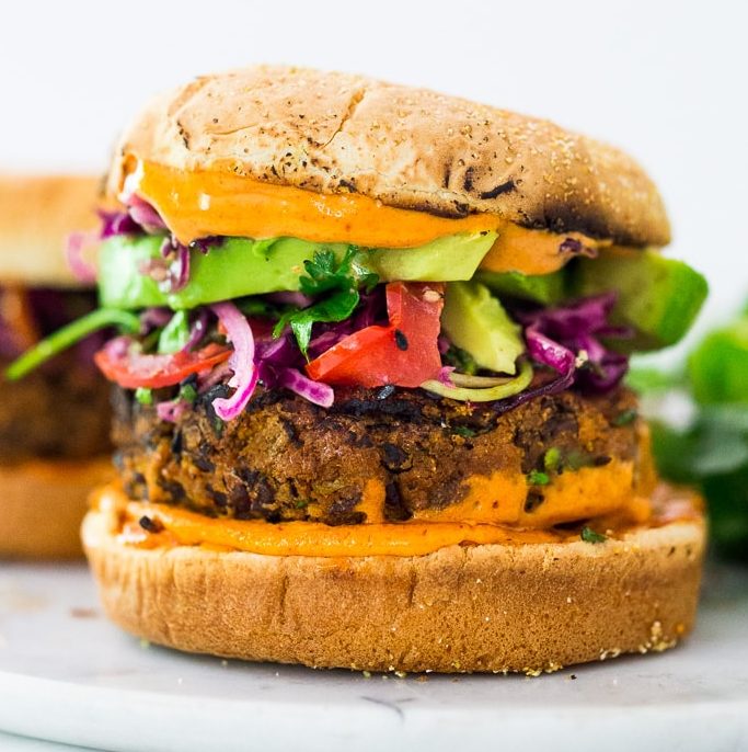 Bean Burgers with Chipotle Spread Meatless Monday