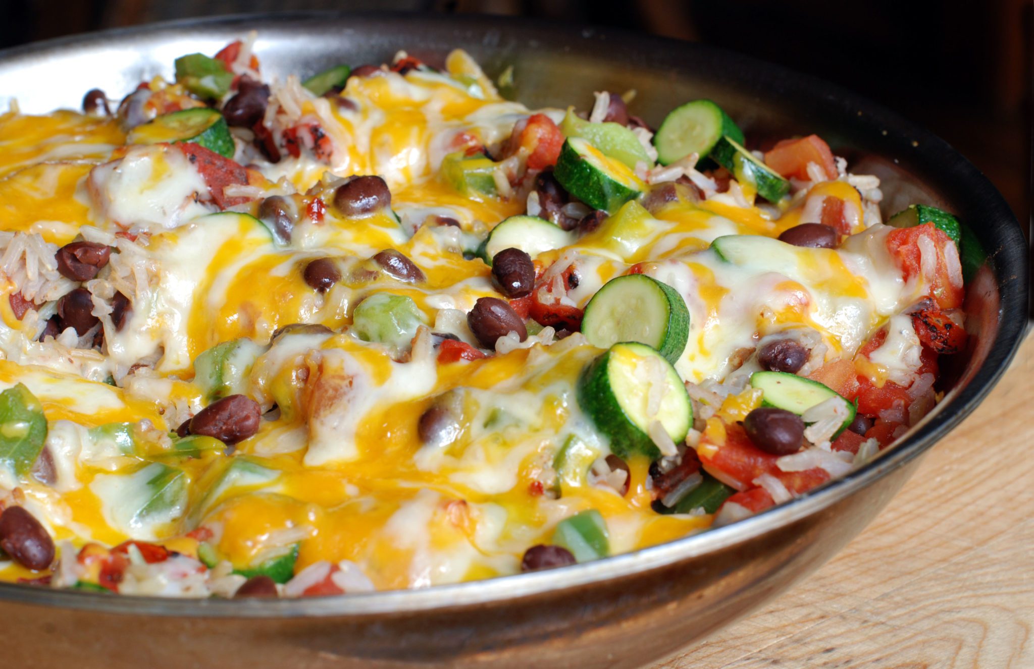 Cheesy Zucchini Black Bean Skillet Meatless Monday