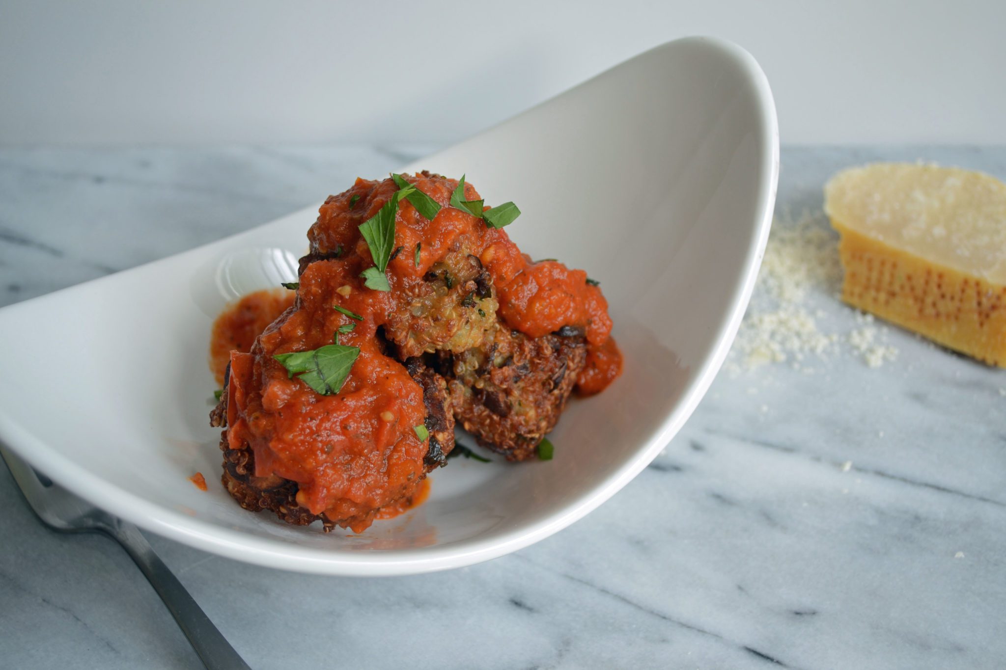 Eggplant and Shiitake “Meatballs” Meatless Monday