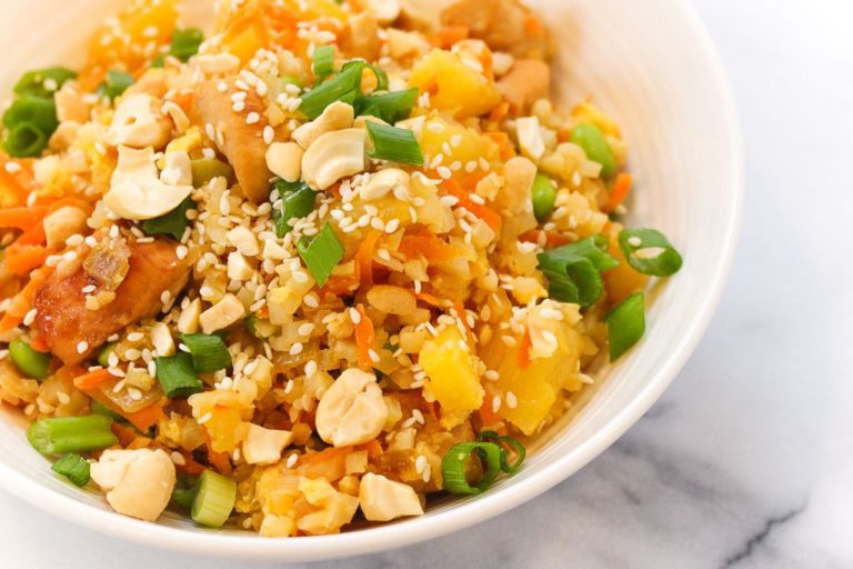 Hawaiian StirFried Cauliflower Rice Meatless Monday