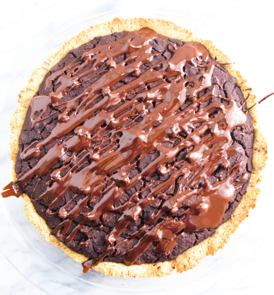 vegan fudge brownie pie