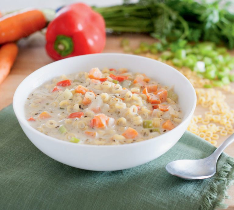 Creamy Vegetable Noodle Soup Meatless Monday