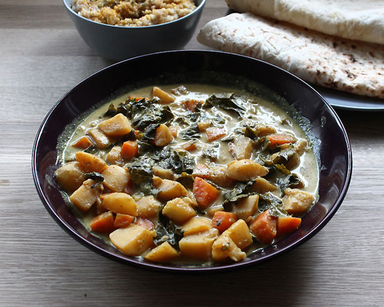 kale potato carrot curry