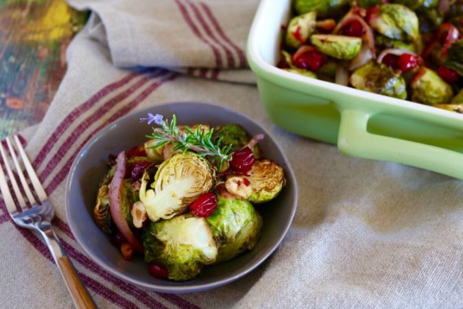 maple balsamic brussels sprouts
