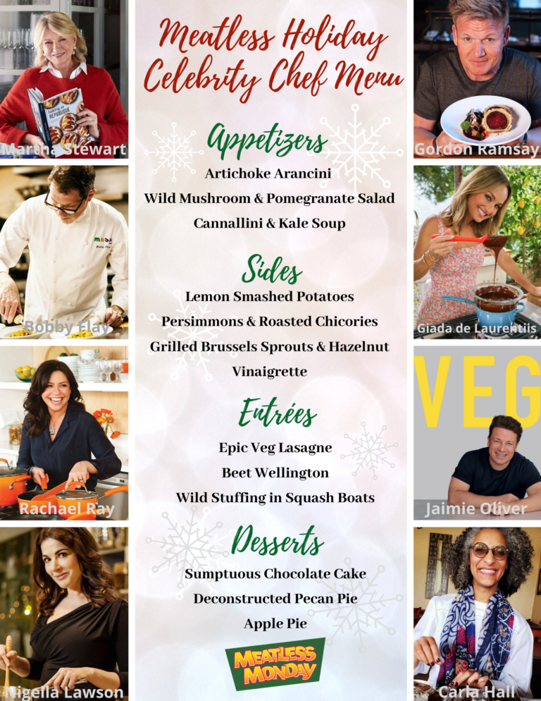 Celebrity Chef Meatless Holiday Recipes Meatless Monday