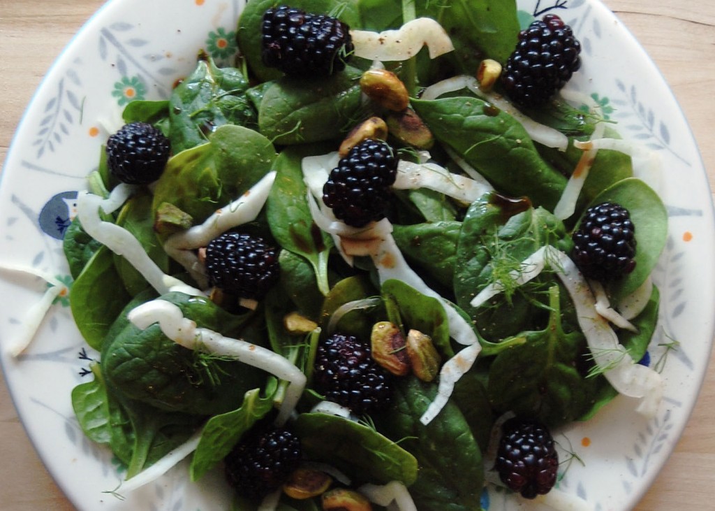 blackberry pistachio salad