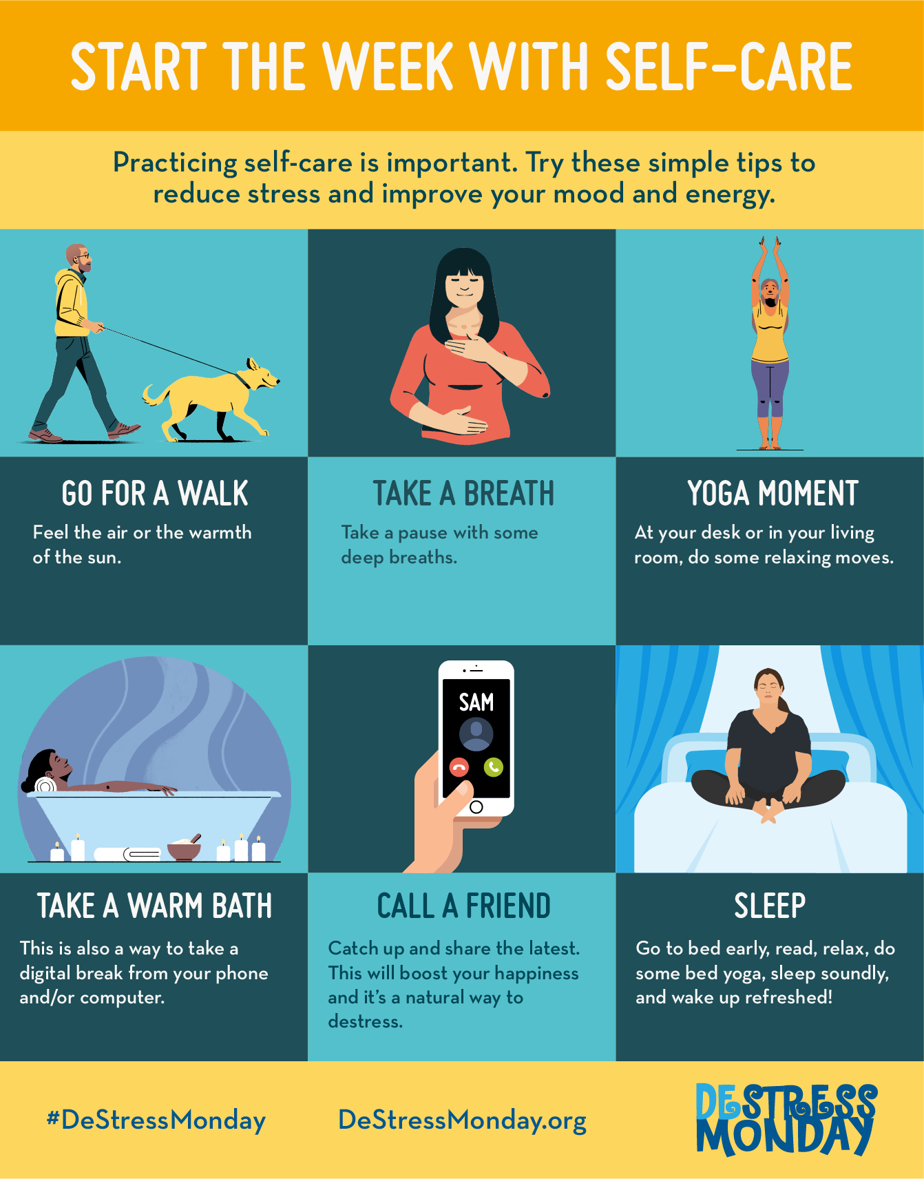 Make Time for Self Care Infographic