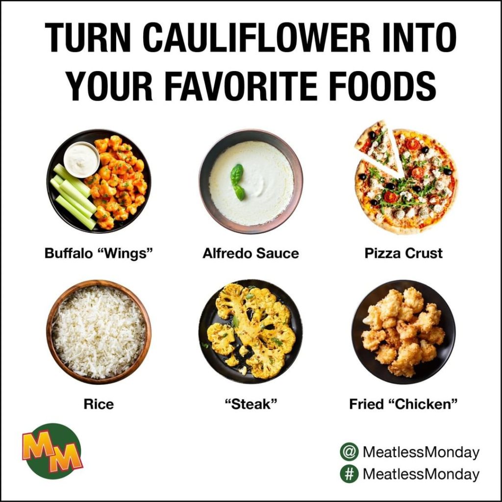 Turn Cauliflower into Your Favorite Foods Meatless Monday