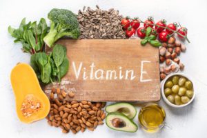 Foods rich in vitamin E. Healthy diet eating concept