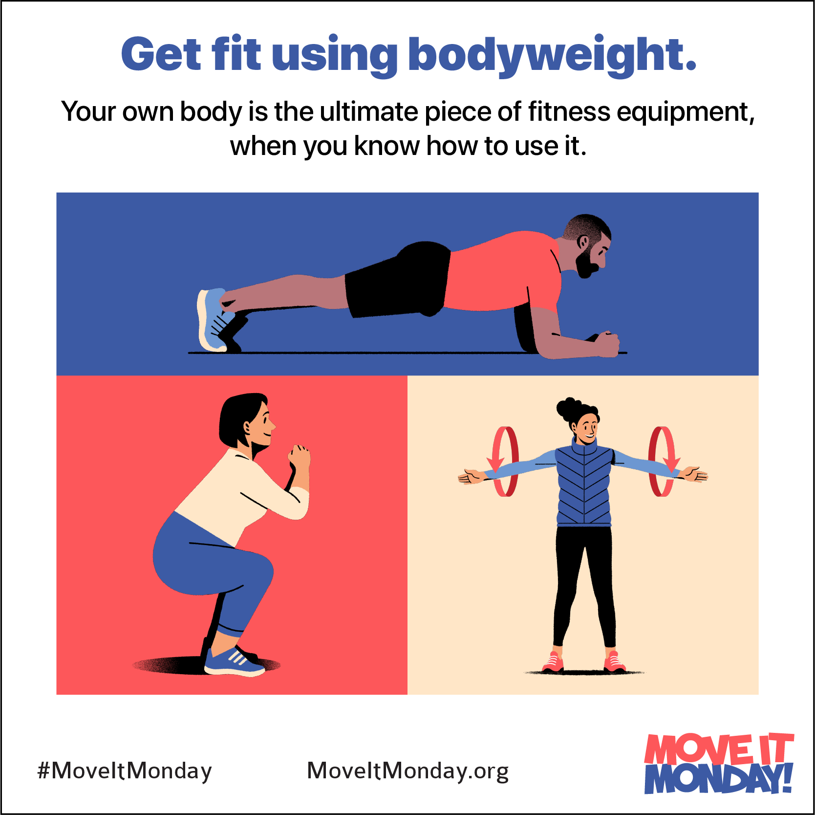 Get fit using bodyweight. Your own body is the ultimate piece of fitness equipment, when you know how to use it.
