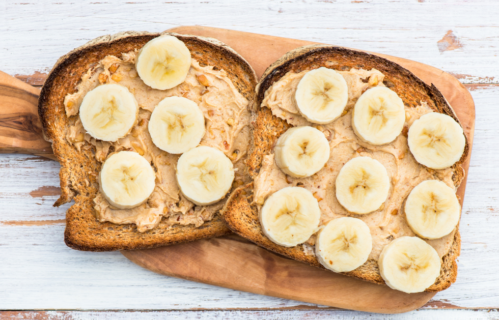 Whole Wheat Toast with Peanut Butter and Banana