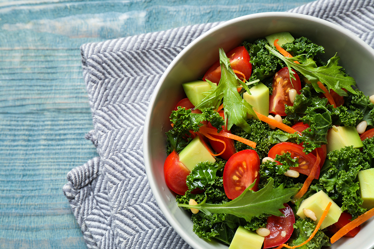 Three Green Super Salad - Meatless Monday