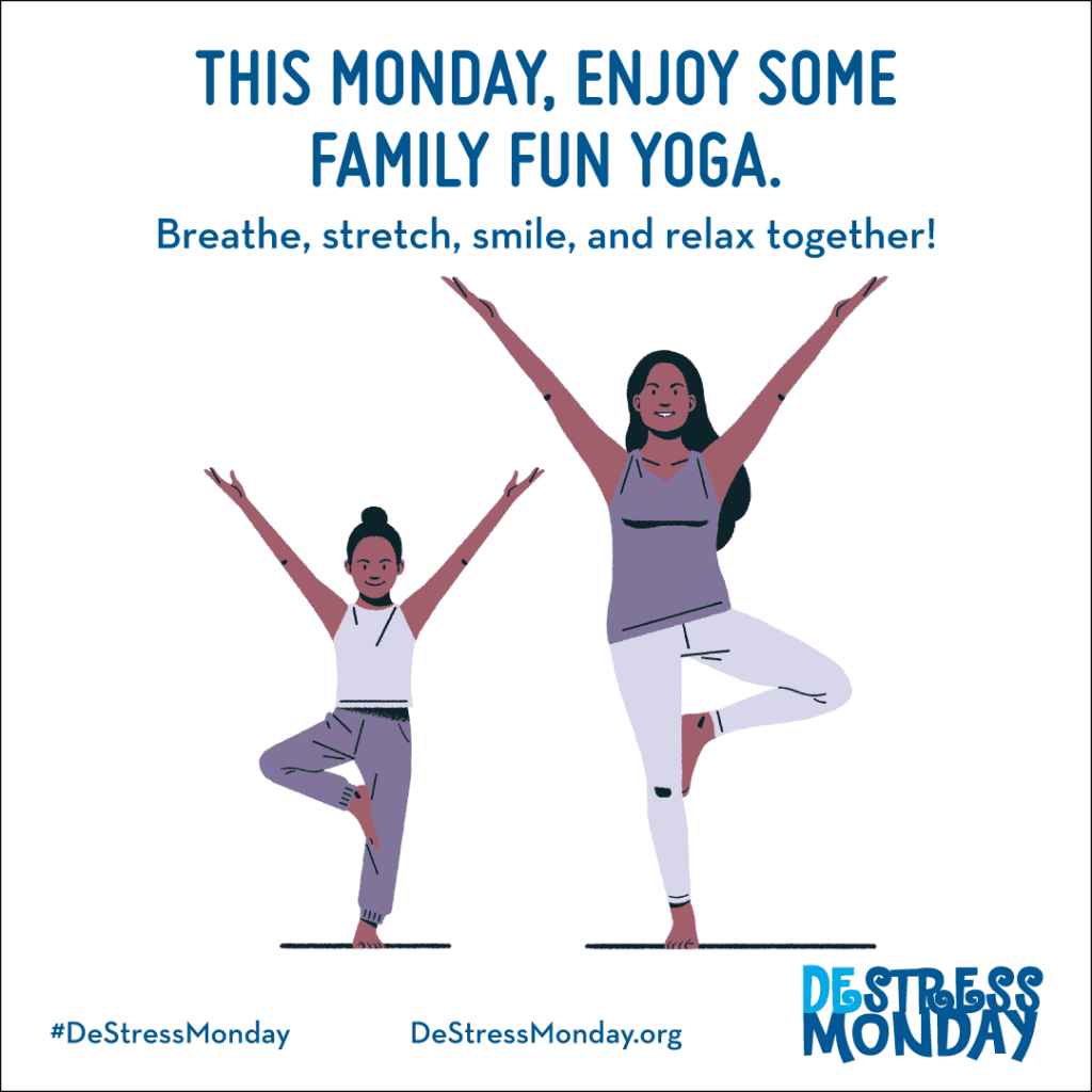 This Monday, enjoy some family fun yoga.