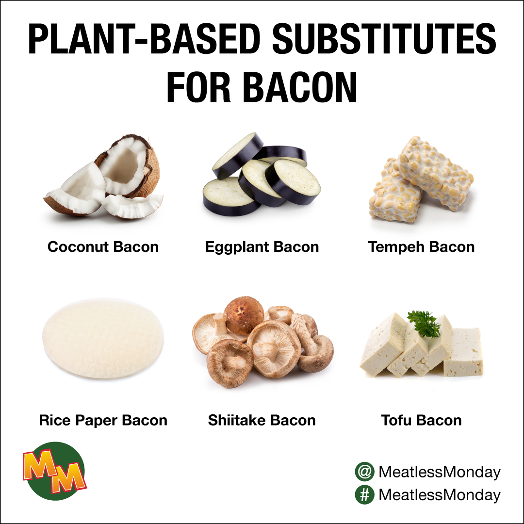 Plant-based substitutes for bacon