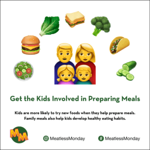Get the kids involved in preparing meals